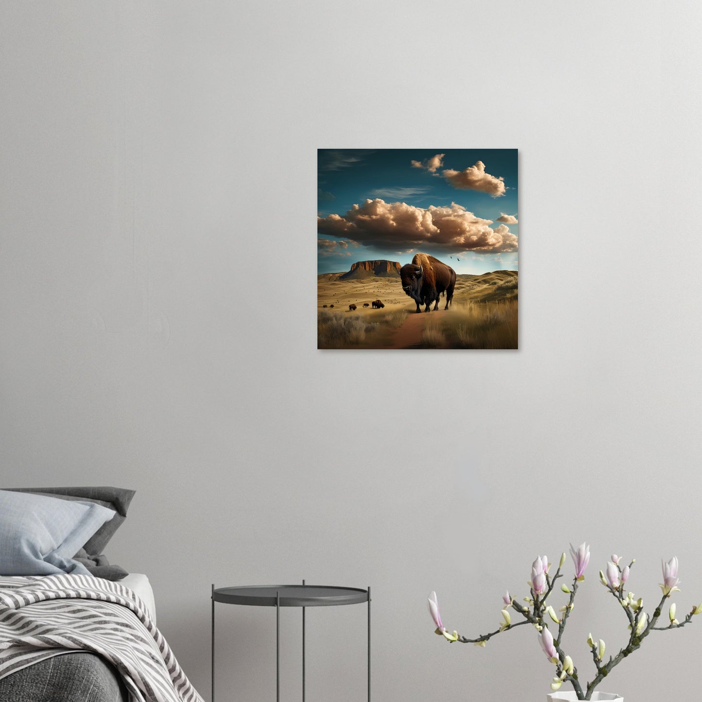 Bison, Wolkenhimmel, Poster - PeeibePosters